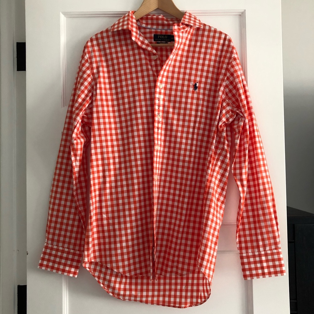 Checkered Polo Button Down - Medium